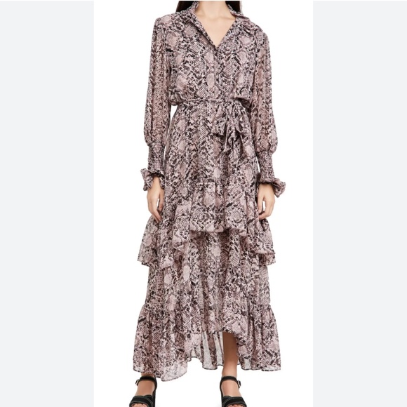 Misa Los Angeles Dresses & Skirts - Misa Los Angeles Valentina Dress Pink Snakeskin